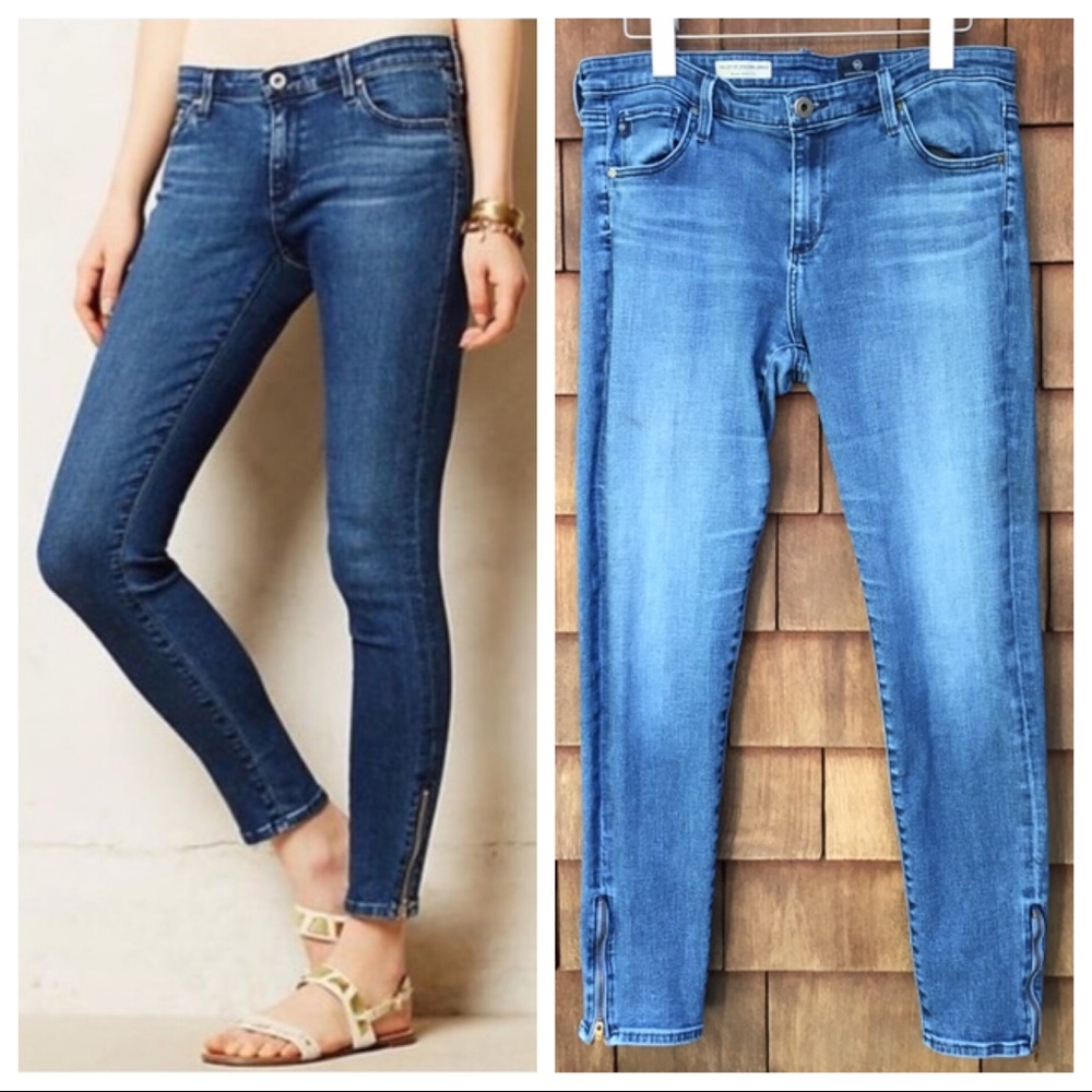 AG Zip Up Legging Ankle Adriano Goldschmied 32